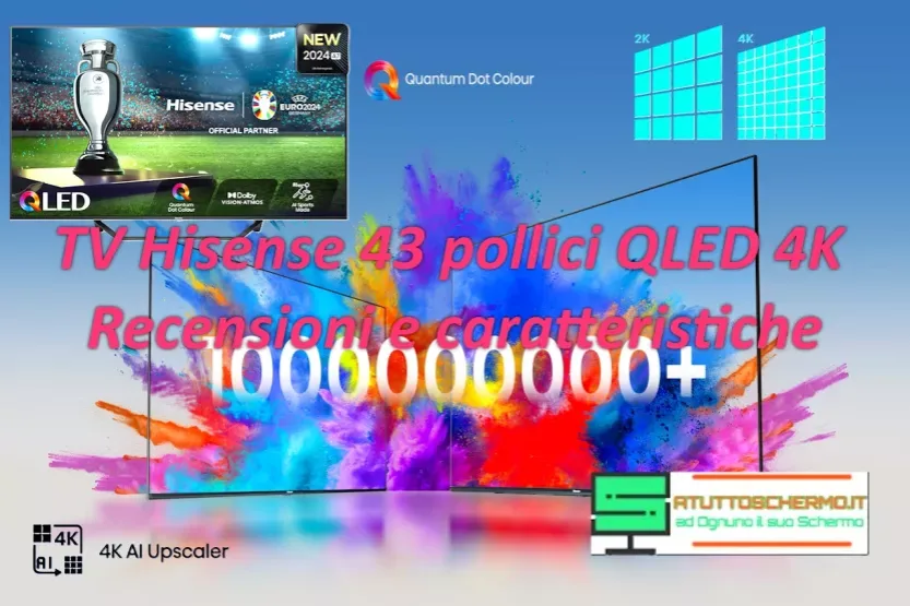Hisense 43 pollici QLED 4K: caratteristiche, opinioni e recensioni 2026 TV Hisense 43 pollici QLED 4K Recensioni e caratteristiche